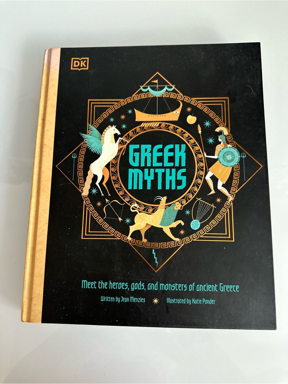 Greek Myths Hardcover Book in Black and Gold